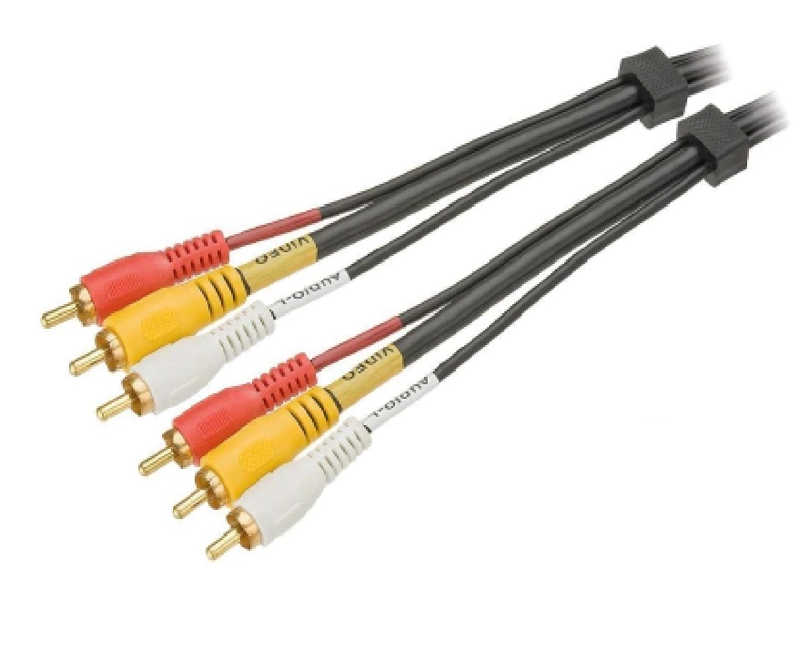 Cabo 3rca + 3rca Gold C/ Coaxial 3m Tebera