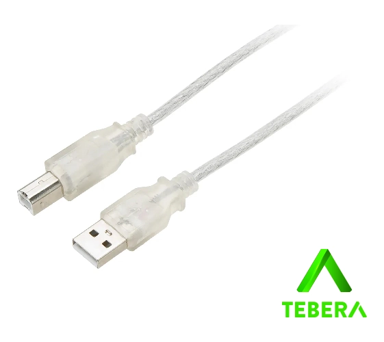 Cabo P/ Impressora 2.0 A Macho X B Macho 5m Cristal Tebera