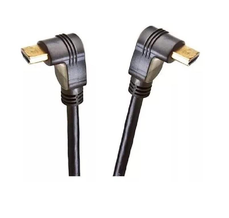 Cabo Hdmi 2.0 4k 19+1p Ultra Hd Gold 90º 30awg 70cm
