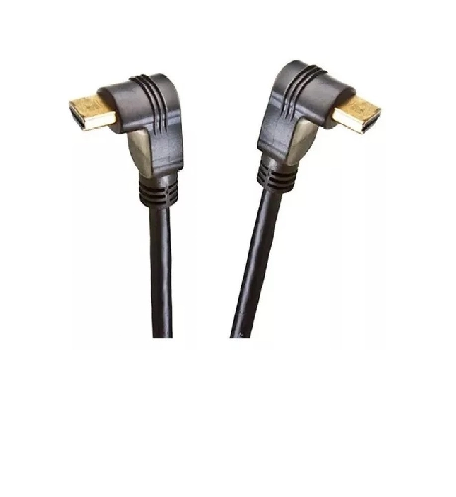 Cabo Hdmi 2.0 4k 19+1p Ultra Hd Gold 90º 30awg 2m