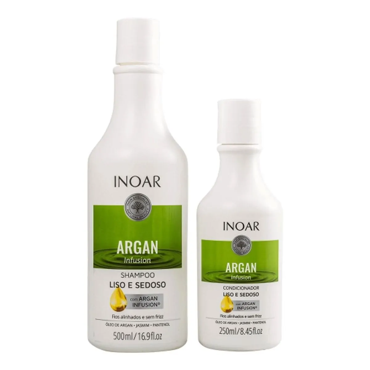 Kit Shampoo 500ml Condicionador 250ml Inoar Argan Infusion Liso E Sedoso