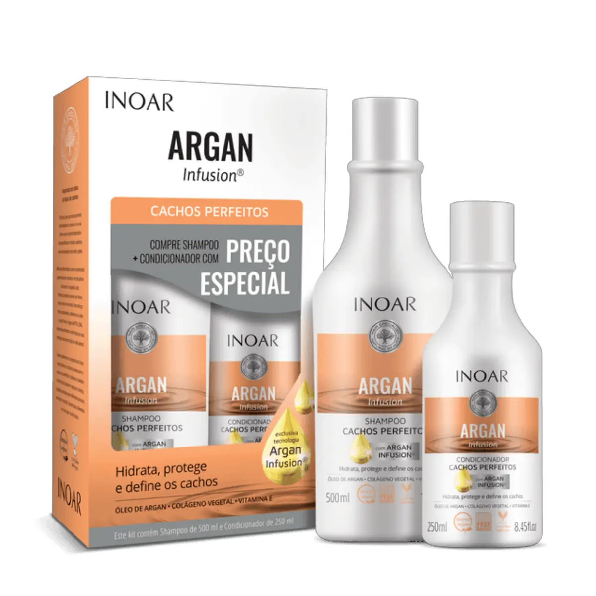 Kit Inoar A.inf. Sh.500 Cond.250ml Cachos Perf.