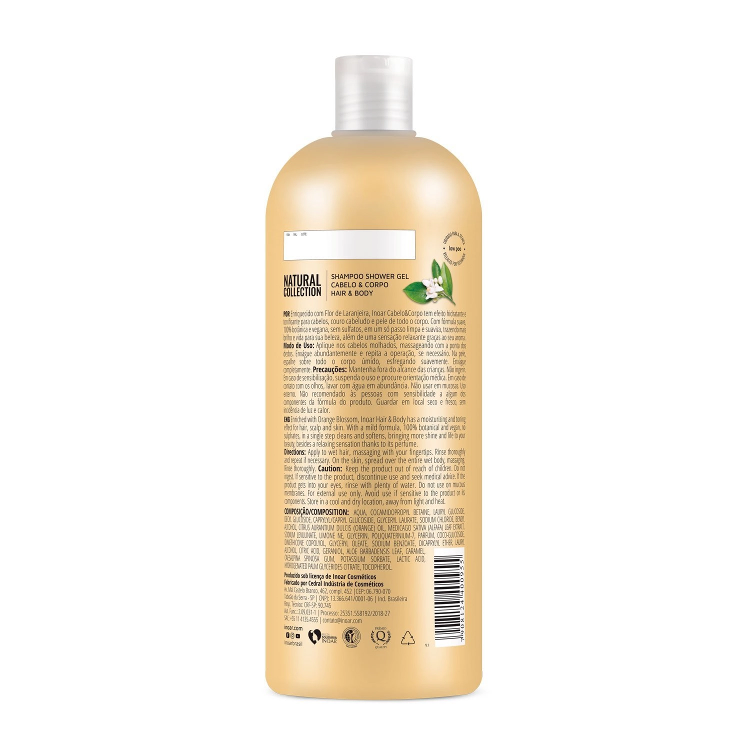 Shampoo Cabelo e Corpo Inoar 1 L