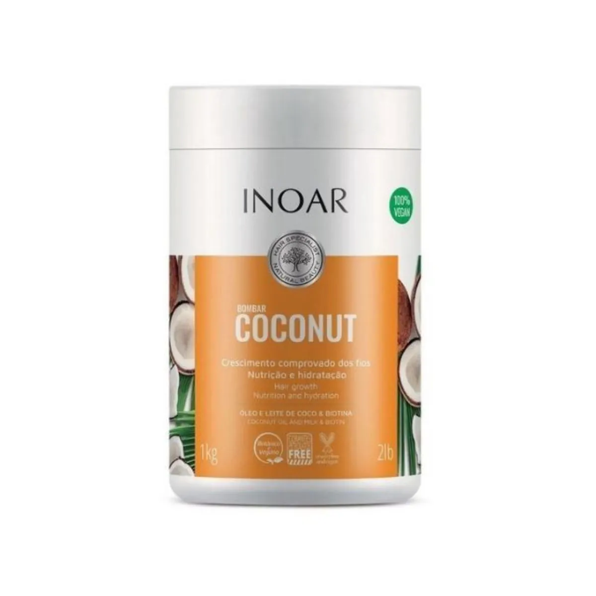 Inoar Máscara Bombar Coconut 1kg