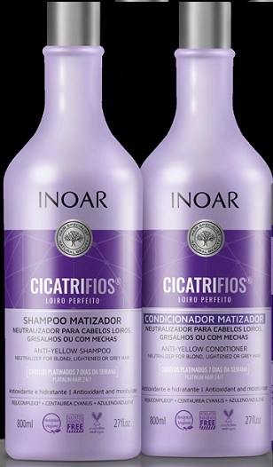 Inoar Cicatrifios Loiro Perfeito Matizador Shampoo+Condicionador 800ml