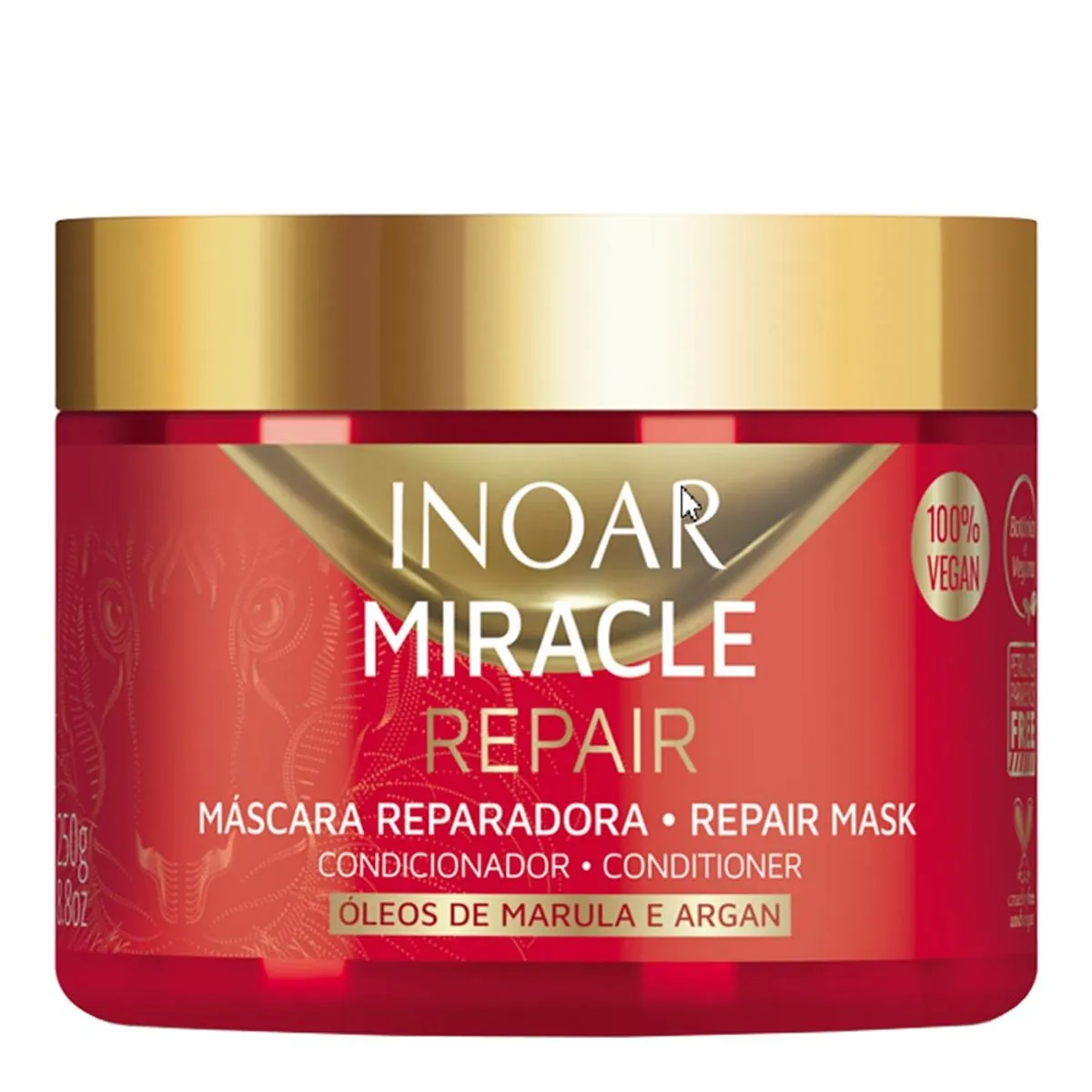 Máscara Reparadora Inoar Miracle Repair Pote 250g