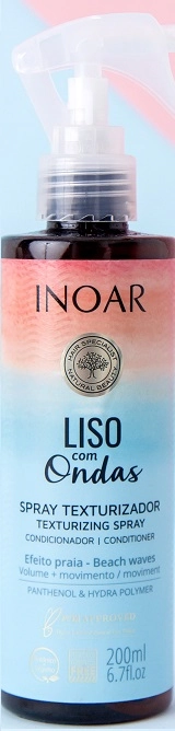 Texturizador Inoar Liso Com Ondas Frasco 200ml Borrifador