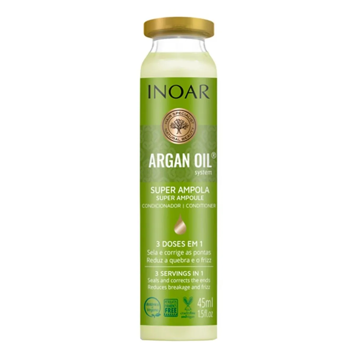 Super Ampola Capilar Inoar Argan Oil System Caixa 12 Unidades