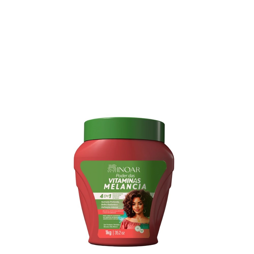 Cr Trat 4 Em 1 Inoar 1kg Poder Das Vitaminas Melancia