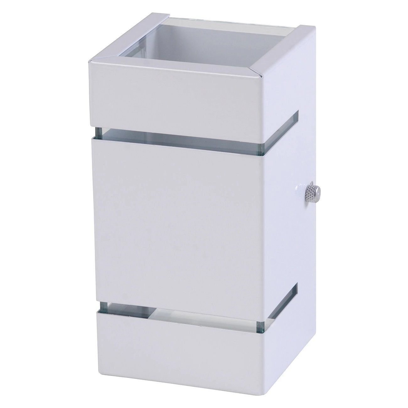 Arandela Catarina 8cm 2 Fachos Frisos Externa Interna Muro Parede Alumínio Branco - Rei Da Iluminação