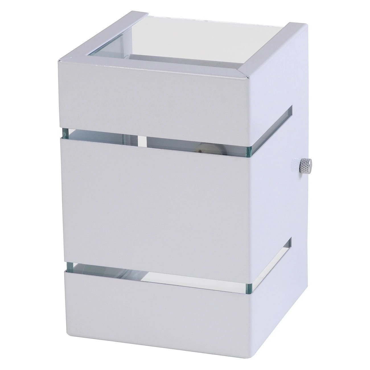 Arandela Catarina 10cm 2 Fachos Frisos Externa Interna Muro Parede Alumínio Branco - Rei Da Iluminação