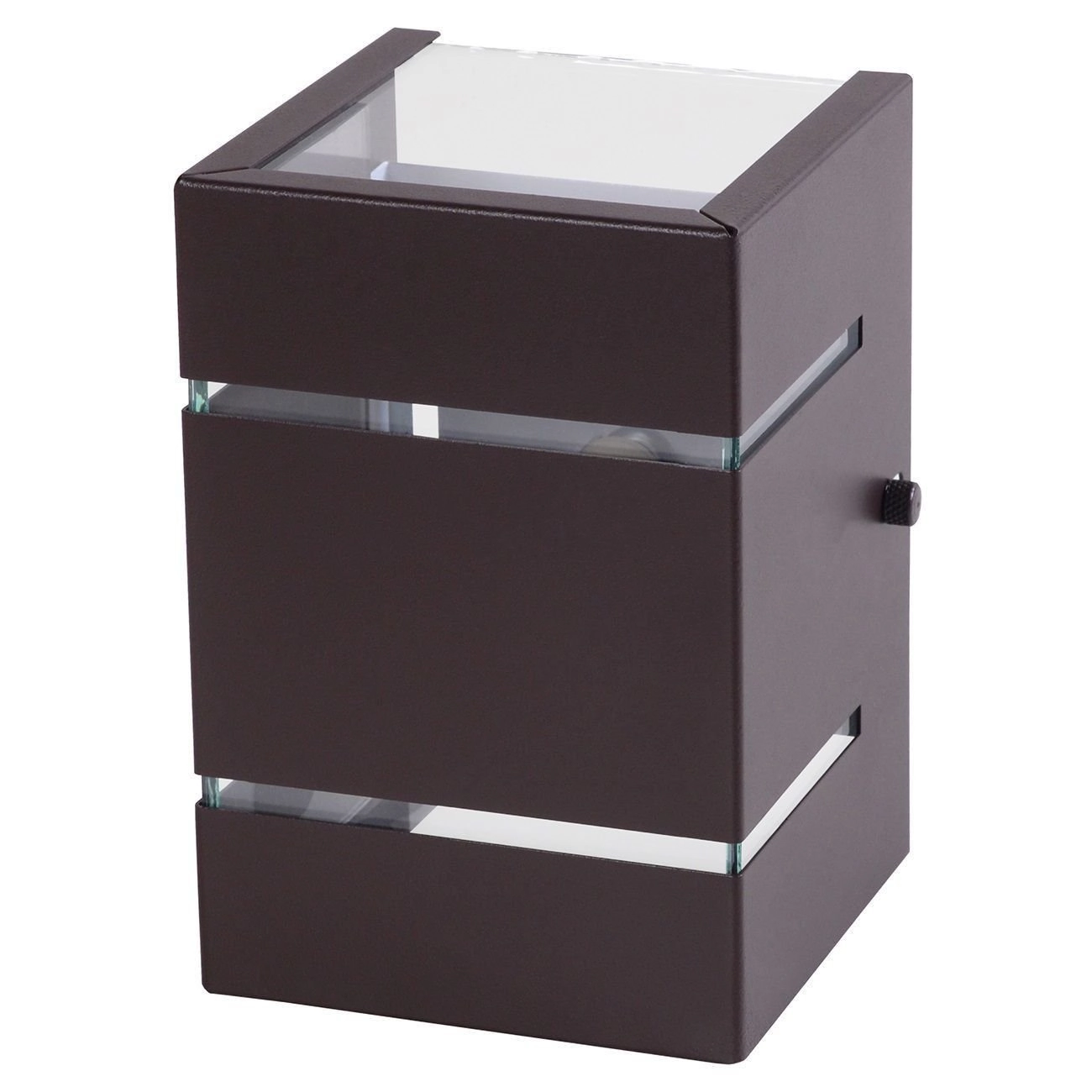 Arandela Catarina 10cm 2 Fachos Frisos Externa Interna Muro Parede Alumínio Marrom - Rei Da Iluminação
