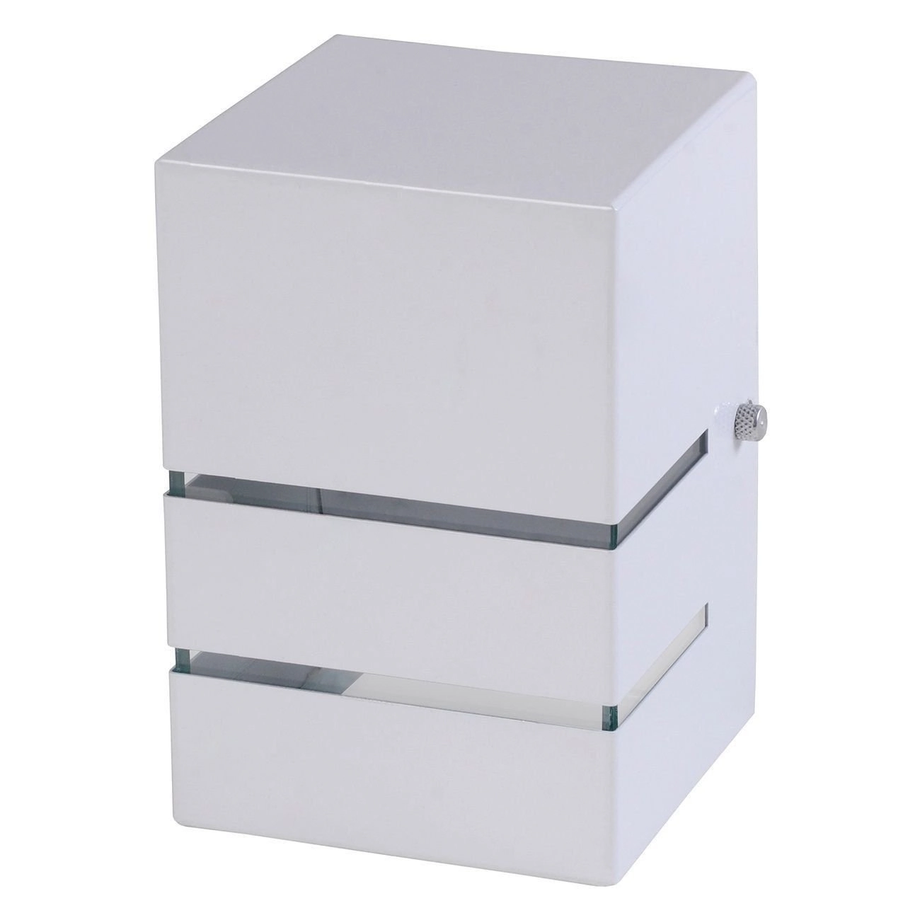 Arandela Catarina 10cm 1 Facho 2 Frisos Externa Interna Muro Parede Alumínio Branco - Rei Da Iluminação