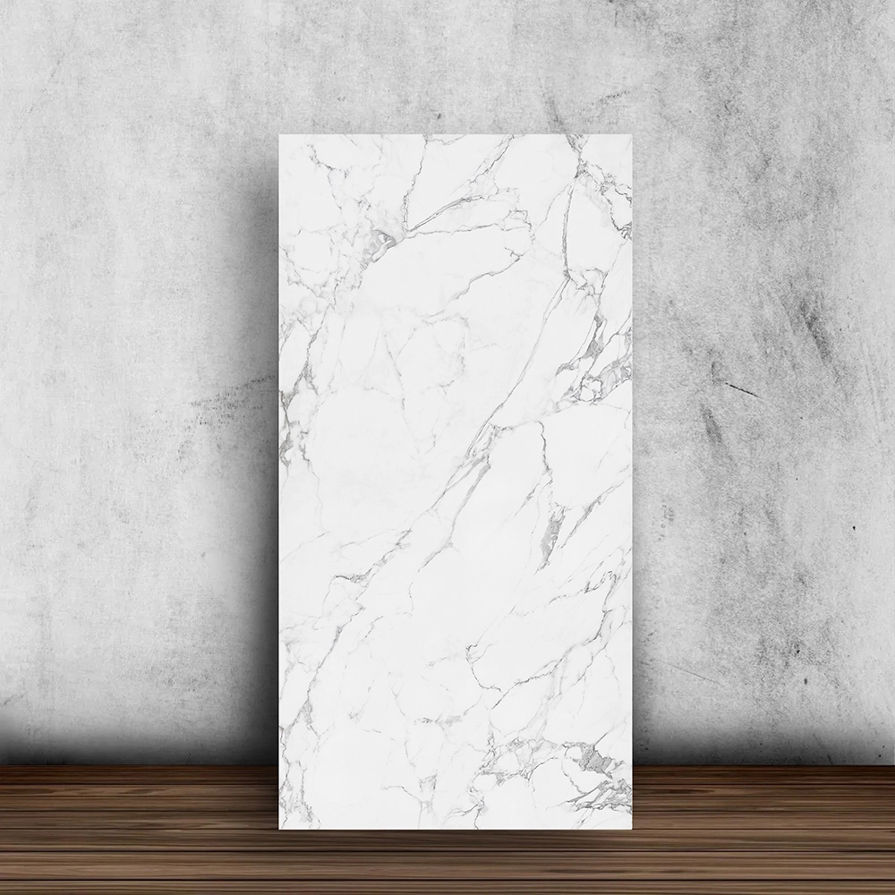 Kit 4 Placas Decorativa Flexível 3d Revestimento De Parede Mármore Branco - 90x60cm