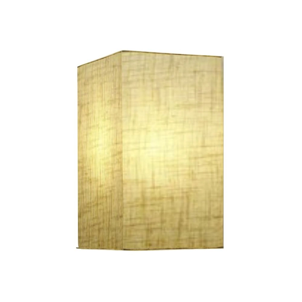Arandela Retangular Retro Md-2002 Cúpula Em Tecido 25/16x10cm Rustico Bege - Bivolt