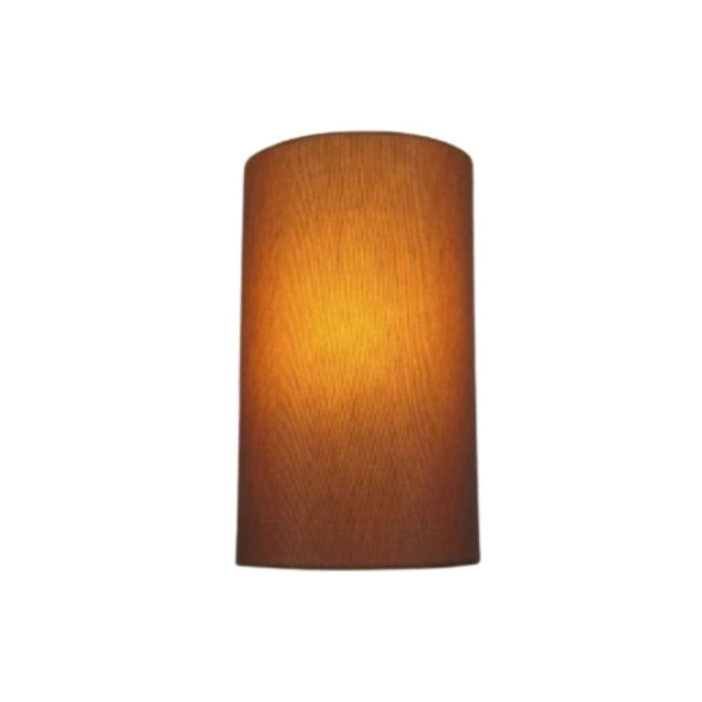 Arandela Meia Cana Md-2031 Cúpula Em Tecido 30/18x16cm Palha - Bivolt