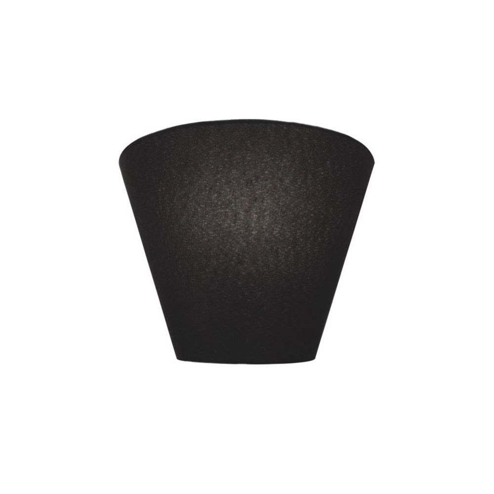 Arandela Retro Cone Md-2001 Cúpula Em Tecido 25/26x13cm Preto - Bivolt
