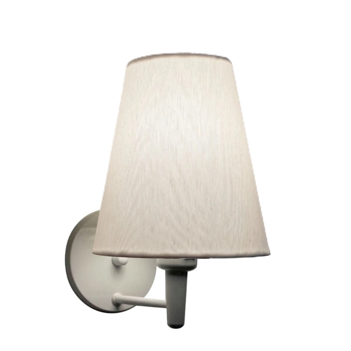 Arandela Cone Md-2007 Base Branco Cúpula Em Tecido 20/08x18cm Branco - Bivolt