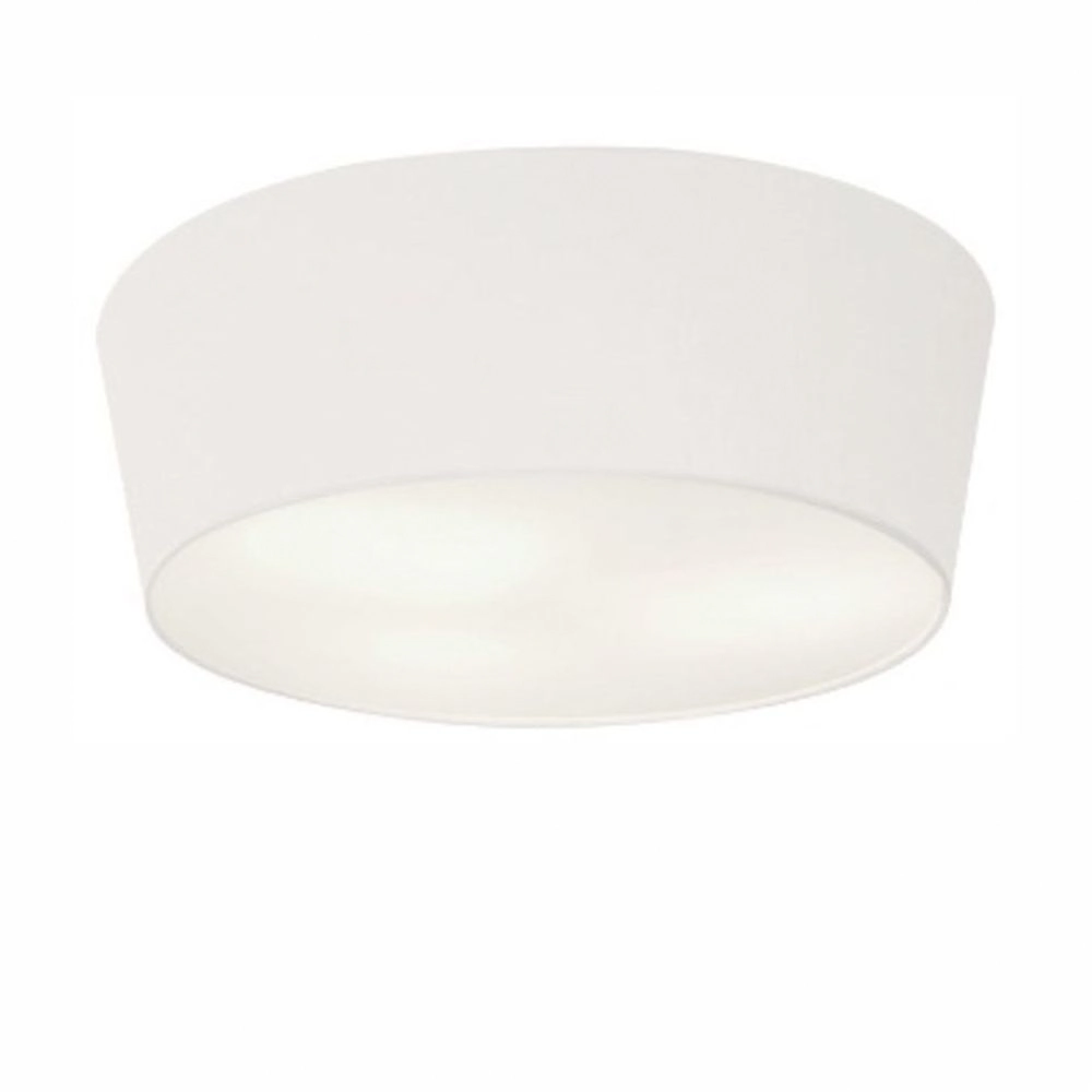 Plafon Cone Md-3004 Cúpula Em Tecido 15/50x40cm Branco - Bivolt