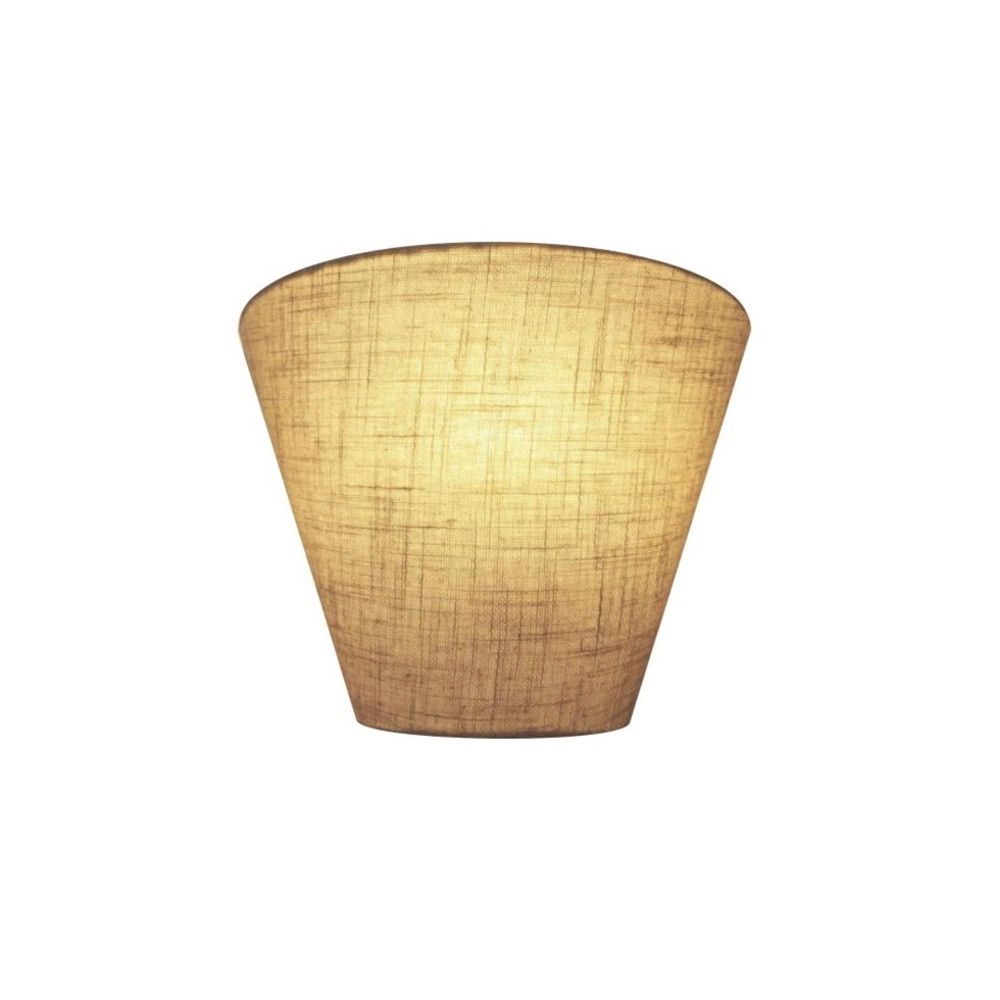 Arandela Retro Cone Md-2001 Cúpula Em Tecido 25/26x13cm Rustico Bege - Bivolt
