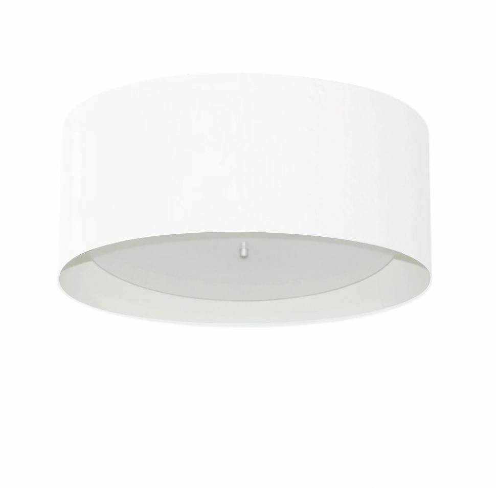 Plafon Cilíndrico Md-3161 Cúpula Em Duplo Tecido 50x25cm Branco - Bivolt