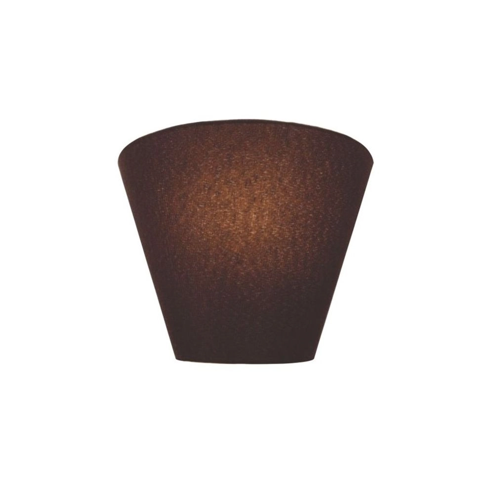 Arandela Retro Cone Md-2001 Cúpula Em Tecido 25/26x13cm Café - Bivolt