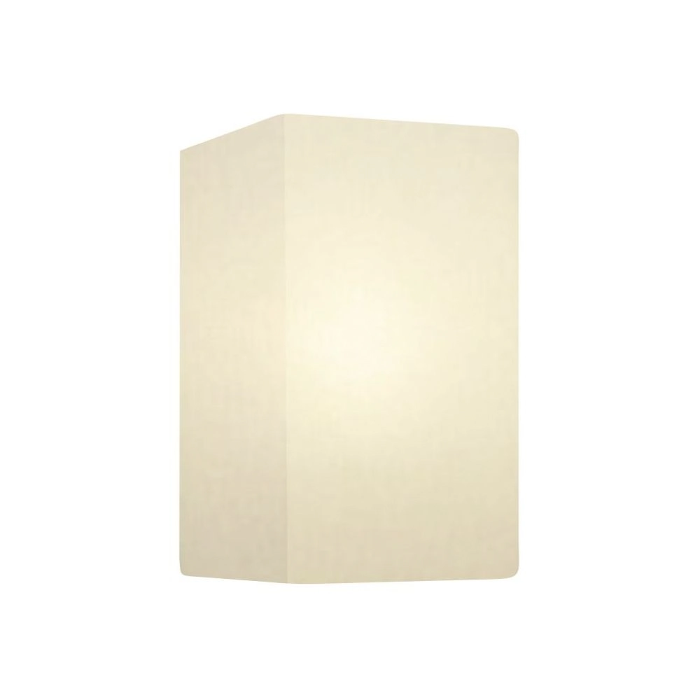 Arandela Retangular Retro Md-2002 Cúpula Em Tecido 25/16x10cm Branco - Bivolt