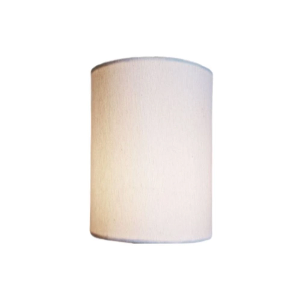 Arandela Meia Cana Retro Md-2003 Cúpula Em Tecido 25/18x10cm Branco - Bivolt