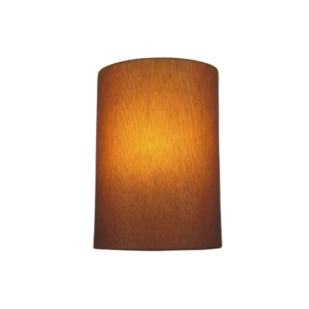 Arandela Meia Cana Retro Md-2003 Cúpula Em Tecido 25/18x10cm Palha - Bivolt