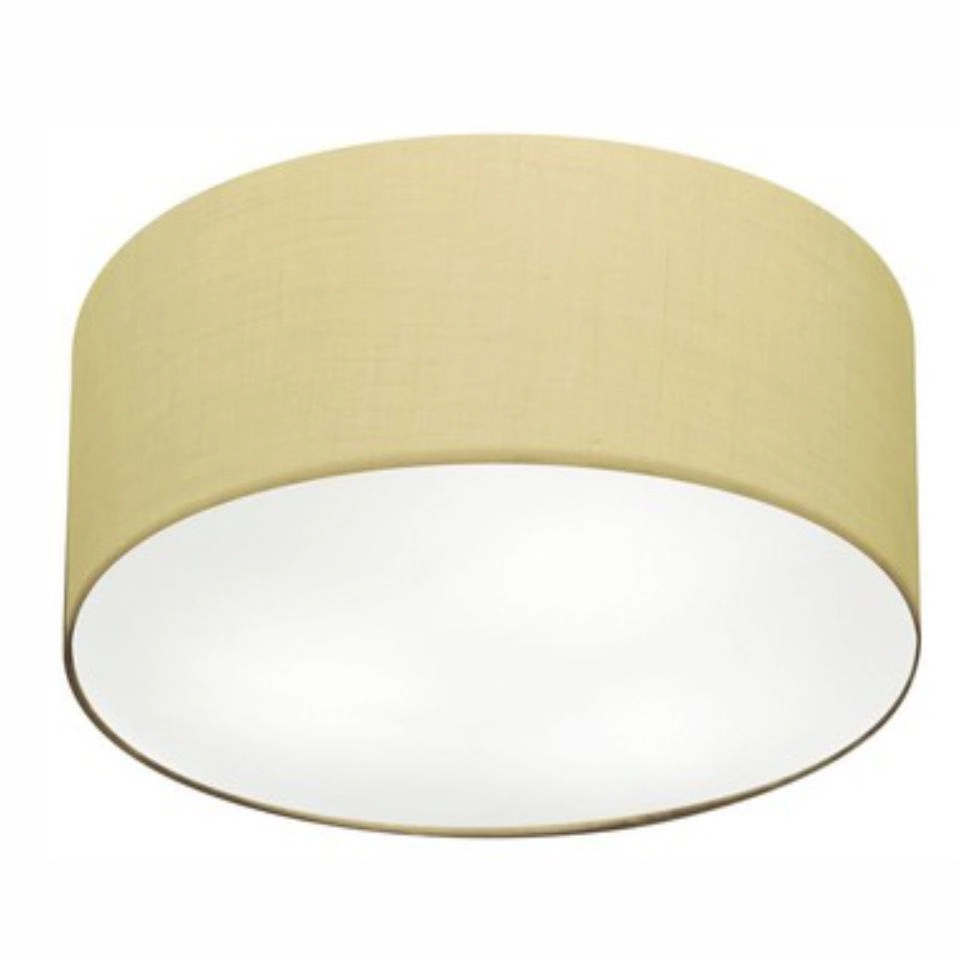 Plafon Cilíndrico Vivare Md-3055 Cúpula Em Tecido 80x21cm - Bivolt - Algodão-crú - 127/220v
