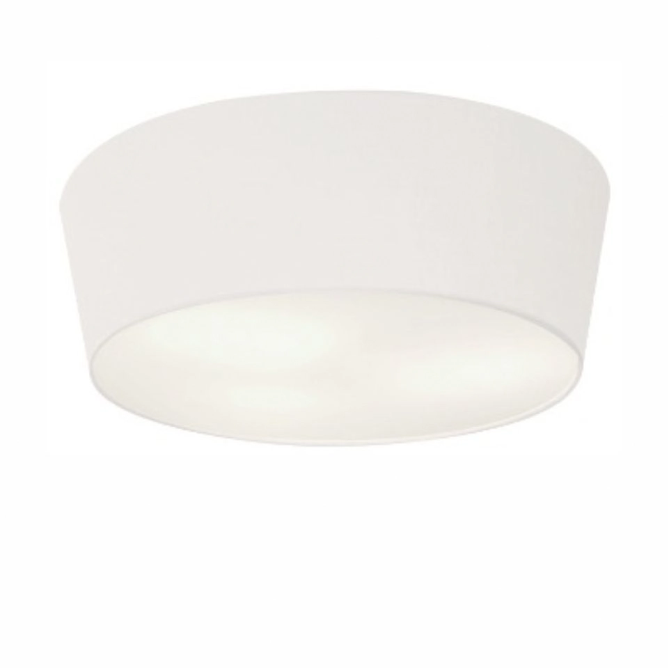 Plafon Cone Vivare Md-3004 Cúpula Em Tecido 15/50x40cm - Bivolt - Branco - 127/220v