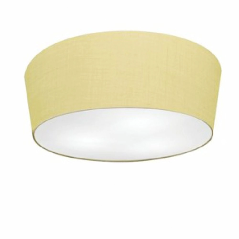 Plafon Cone Vivare Md-3004 Cúpula Em Tecido 15/50x40cm - Bivolt - Algodão-crú - 127/220v