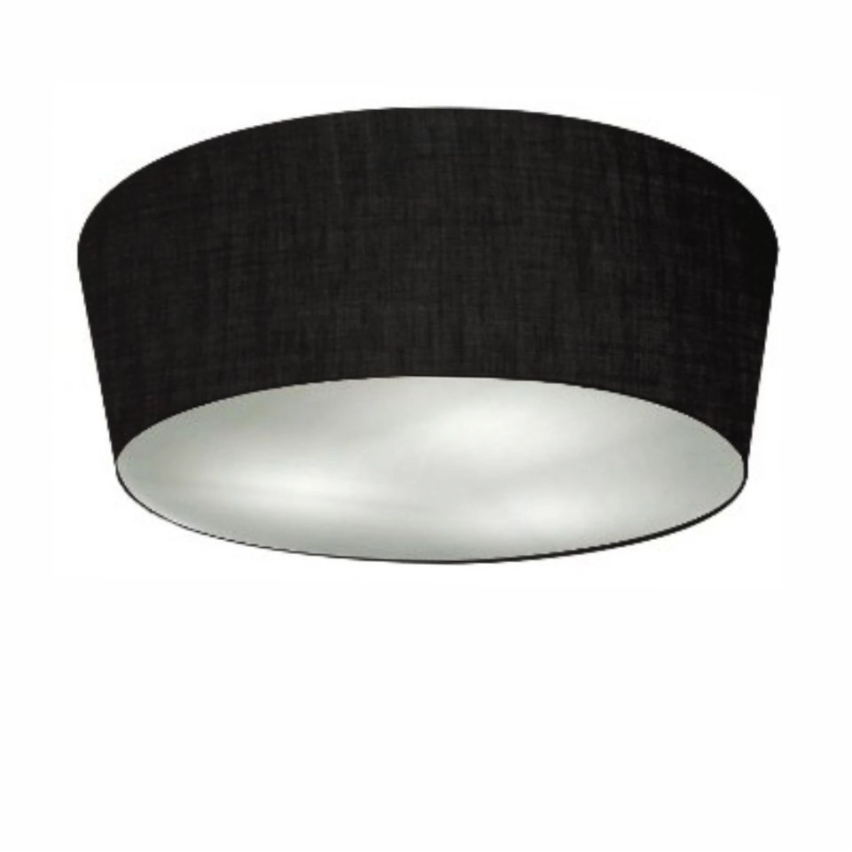 Plafon Cone Vivare Md-3004 Cúpula Em Tecido 15/50x40cm - Bivolt - Preto - 127/220v