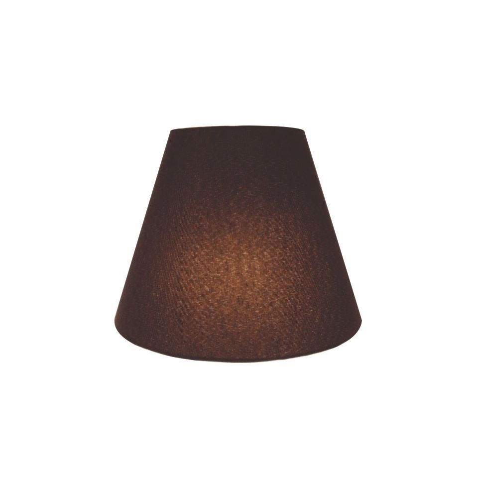 Arandela Retro Cone Vivare Md-2001 Cúpula Em Tecido 25/26x13cm - Bivolt - Café - 127/220v