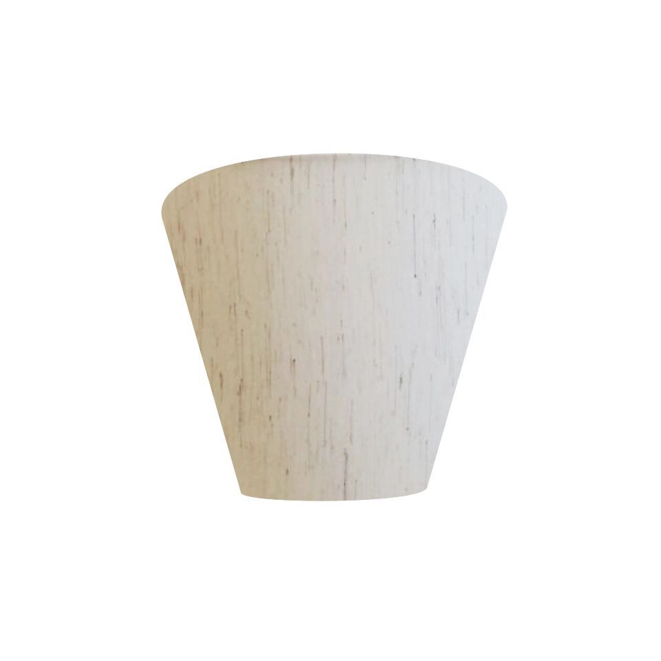 Arandela Retro Cone Vivare Md-2001 Cúpula Em Tecido 25/26x13cm - Bivolt - Linho Bege - 127/220v