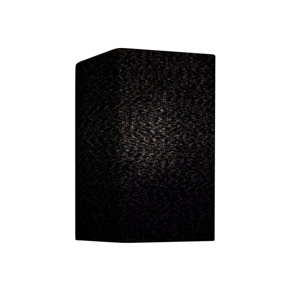 Arandela Retangular Retro Vivare Md-2002 Cúpula Em Tecido 25/16x10cm - Bivolt - Preto - 127/220v