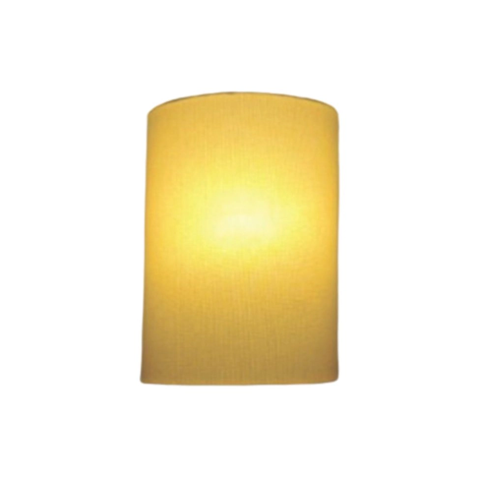 Arandela Meia Cana Retro Vivare Md-2003 Cúpula Em Tecido 25/18x10cm - Bivolt - Algodão-crú - 127/220v