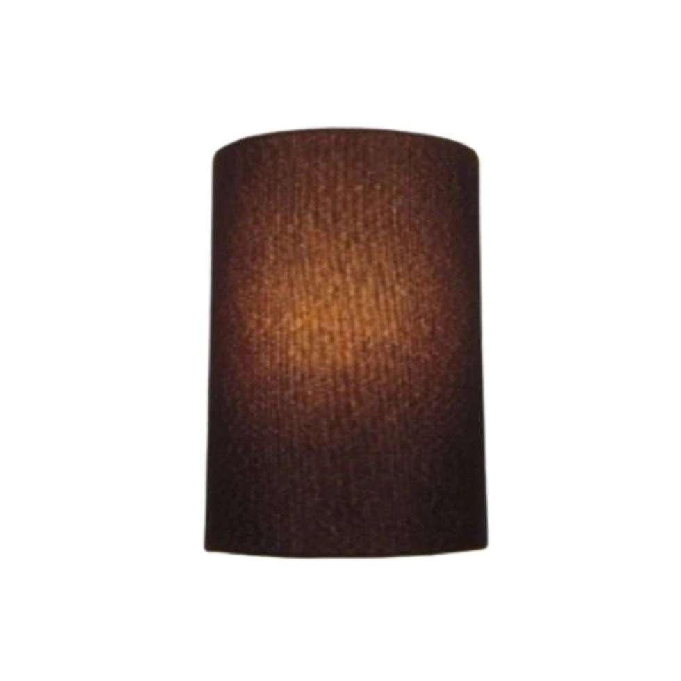Arandela Meia Cana Retro Vivare Md-2003 Cúpula Em Tecido 25/18x10cm - Bivolt - Café - 127/220v