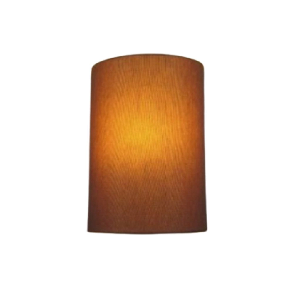Arandela Meia Cana Retro Vivare Md-2003 Cúpula Em Tecido 25/18x10cm - Bivolt - Palha - 127/220v