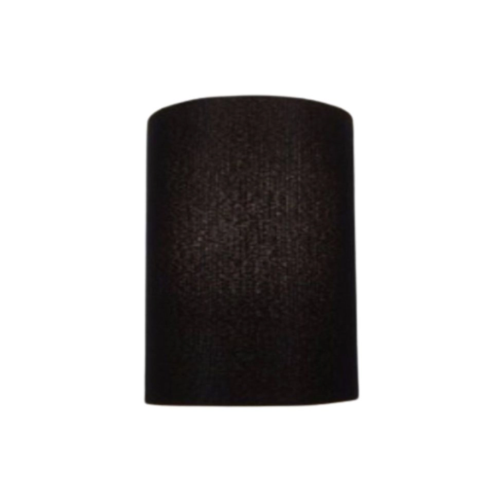 Arandela Meia Cana Retro Vivare Md-2003 Cúpula Em Tecido 25/18x10cm - Bivolt - Preto - 127/220v