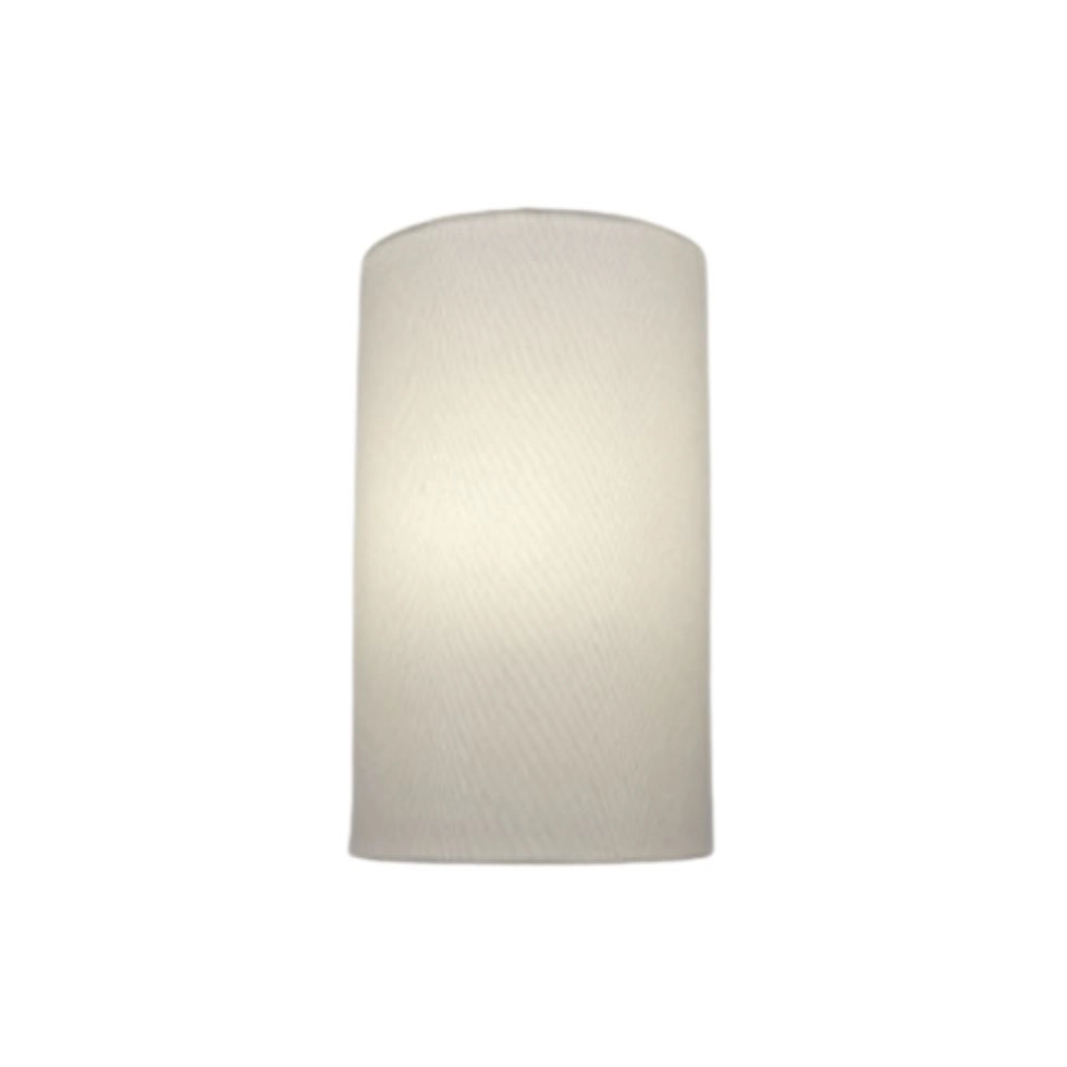 Arandela Meia Cana Vivare Md-2031 Cúpula Em Tecido 30/18x16cm - Bivolt - Branco - 127/220v