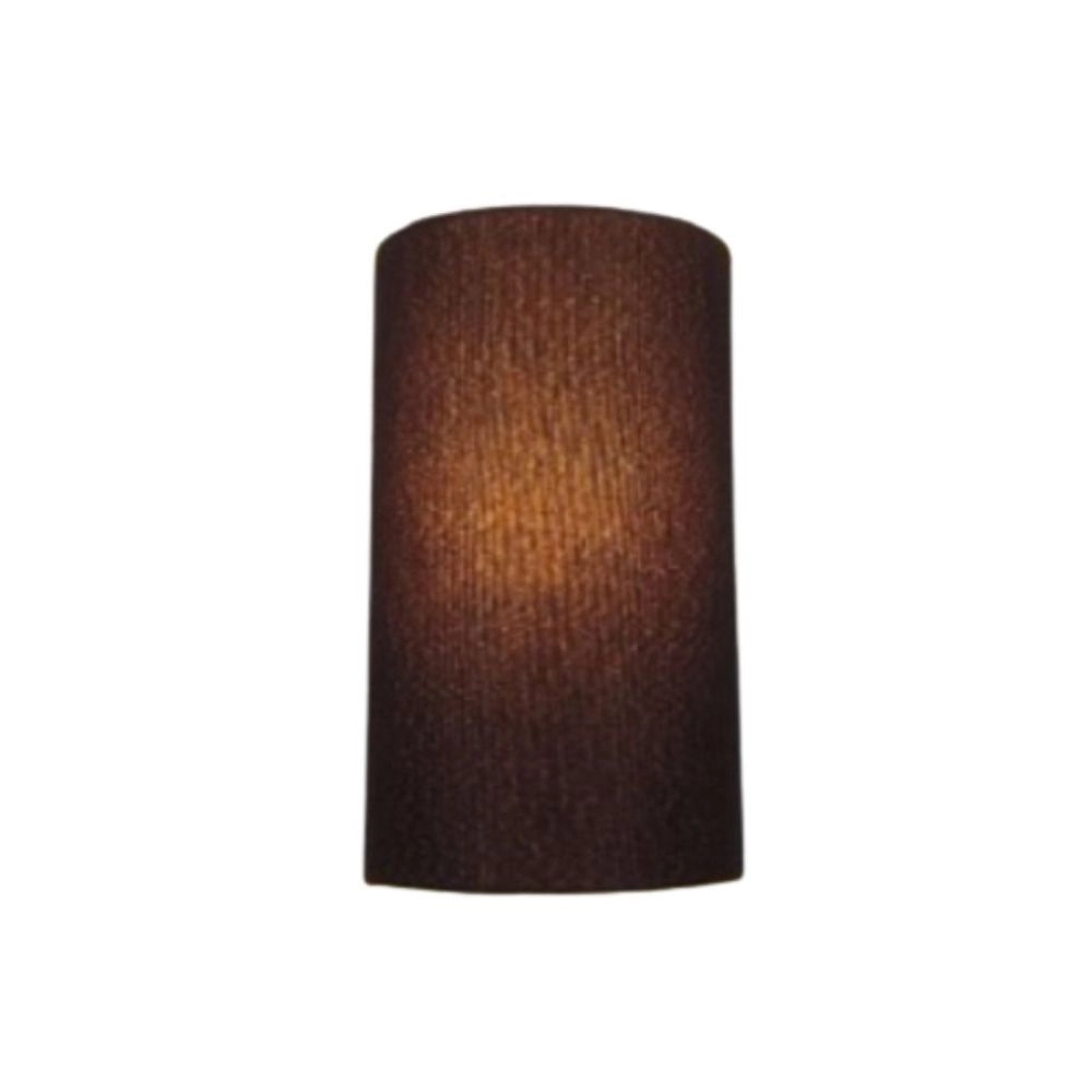 Arandela Meia Cana Vivare Md-2031 Cúpula Em Tecido 30/18x16cm - Bivolt - Café - 127/220v