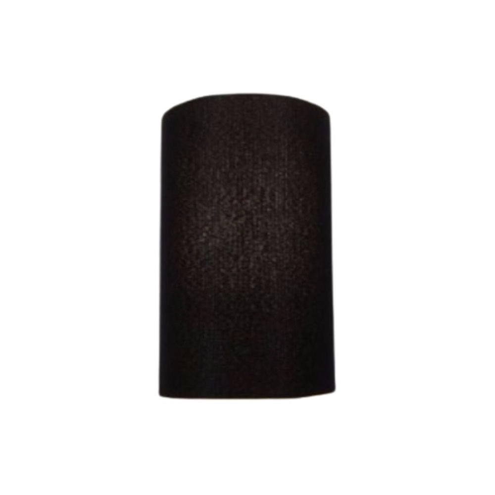 Arandela Meia Cana Vivare Md-2031 Cúpula Em Tecido 30/18x16cm - Bivolt - Preto - 127/220v