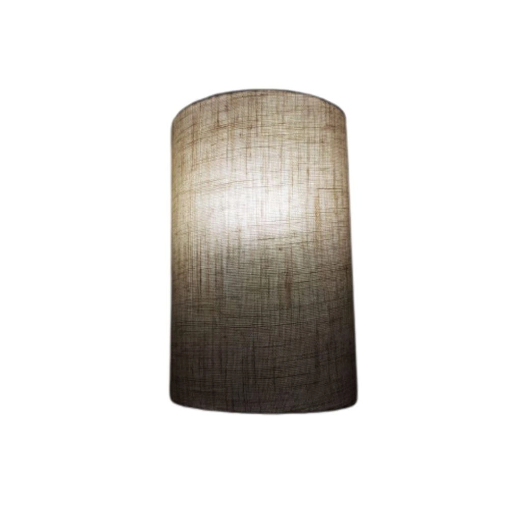 Arandela Meia Cana Vivare Md-2031 Cúpula Em Tecido 30/18x16cm - Bivolt - Rustico-bege - 127/220v