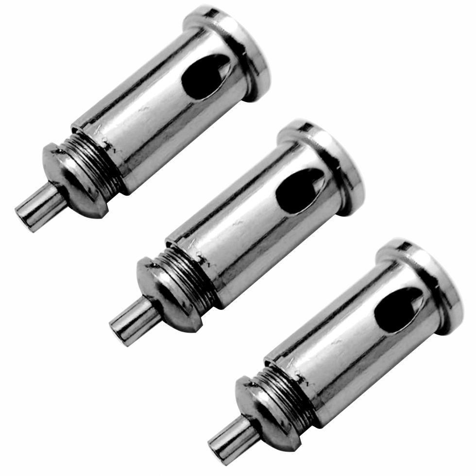 Kit/3 Fixador De Teto Em Aço Niquelado Sem Ajuste Com Rosca M10x1 Para Griper Md-6008