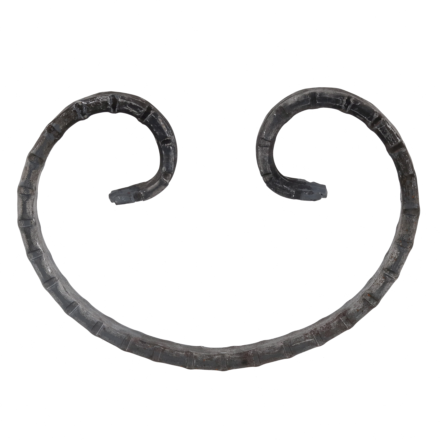 Ornato "C" Ferro Forjado 150x105x12,7mm 64/G/3/BR