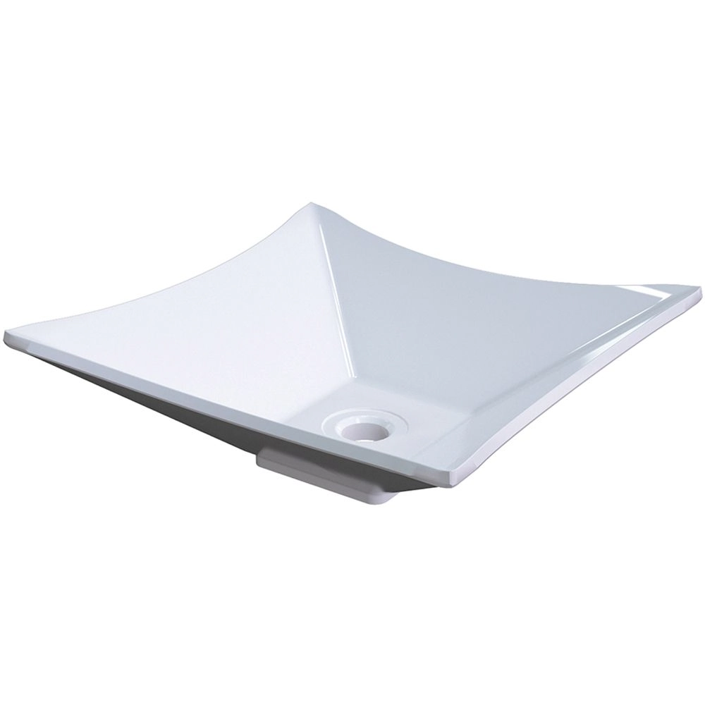 Cuba De Apoio Para Banheiro Quadrada C01 Lux L34 Branco - Lyam Decor