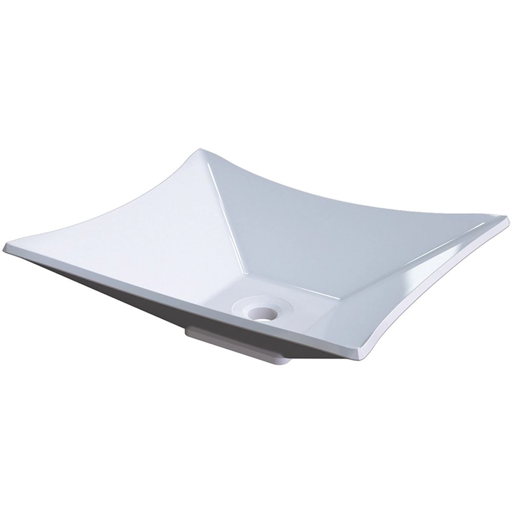 Cuba De Apoio Retangular C01 Para Banheiro Lux L38 Branco - Lyam Decor