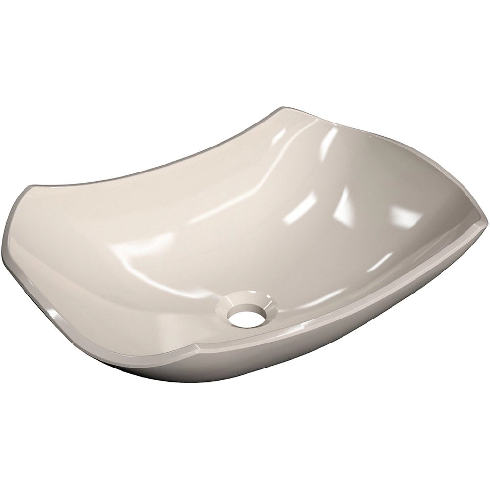 Cuba De Apoio Abaulada C01 Para Banheiro Lux L42 Bege - Lyam Decor