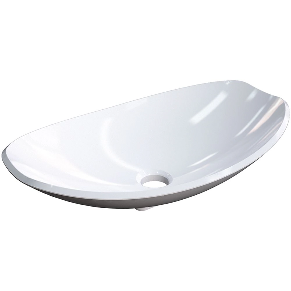 Cuba De Apoio Canoa C01 Para Banheiro Lux L45 Branco - Lyam Decor